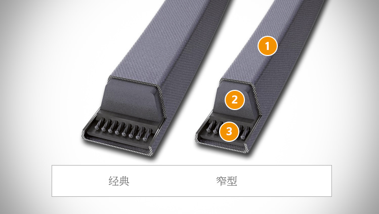CONTI V belt sectional structure