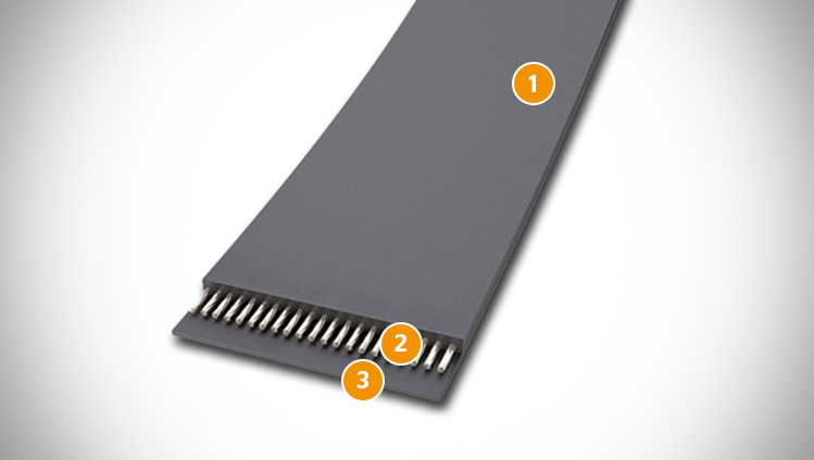 CONTI V MULTIRIB belt sectional structure